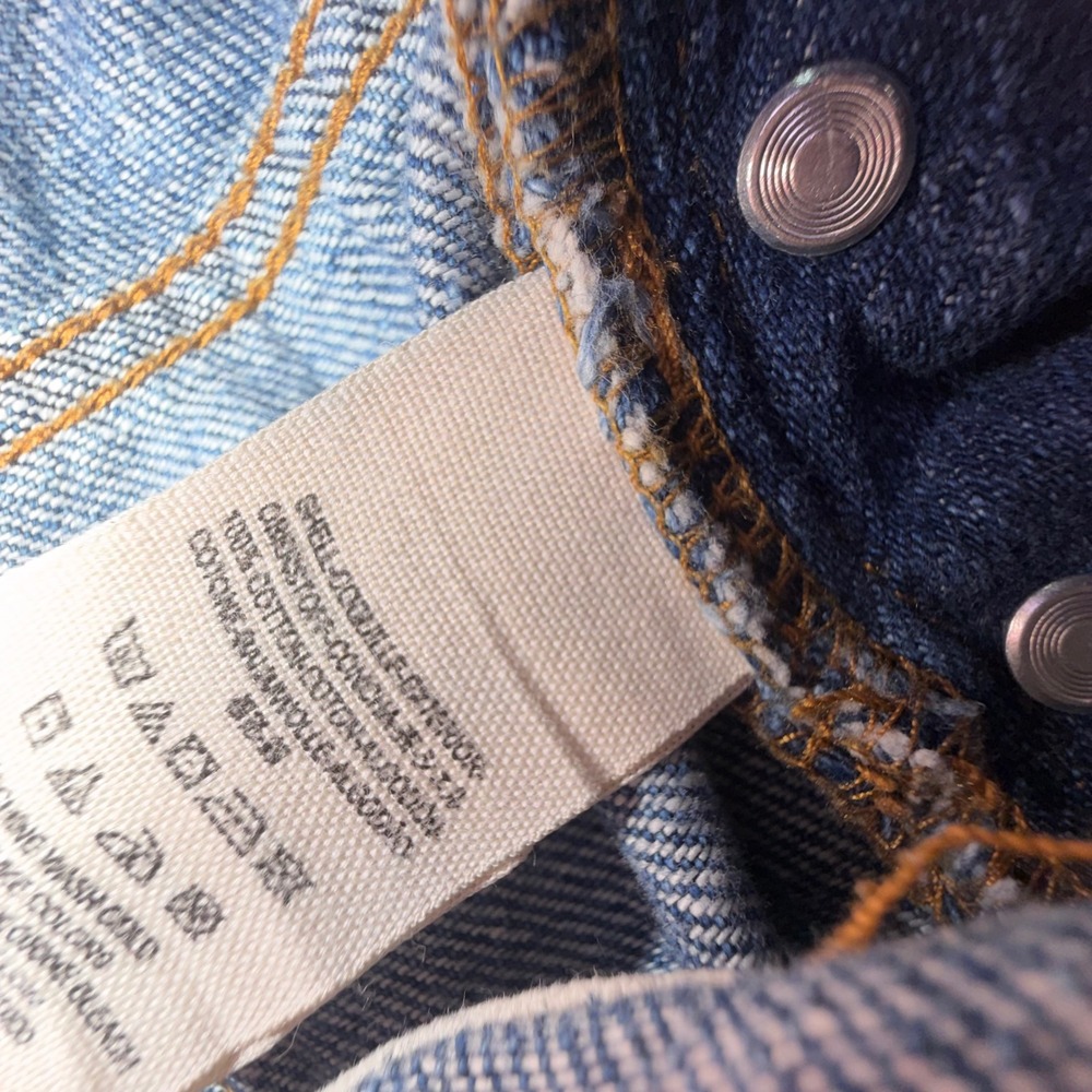 Free People Womens 24 Denim Shortalls Blue Jean Overalls Medium Wash Shorts - Picture 8 of 12